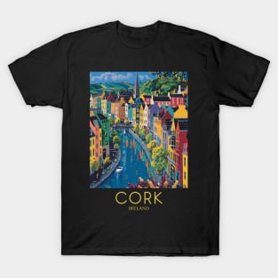 A Pop Art Travel Print of Cork - Ireland T-Shirt